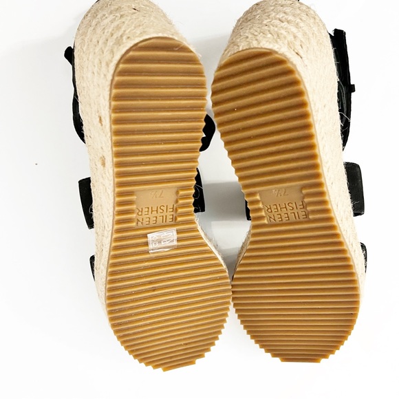 Eileen Fisher Wali Black Espadrille Sandal - Picture 4 of 6